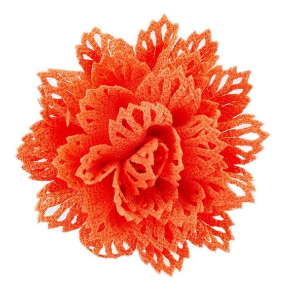 Accessories - Floral Flair Orange - Hair Flower Clip Accessory